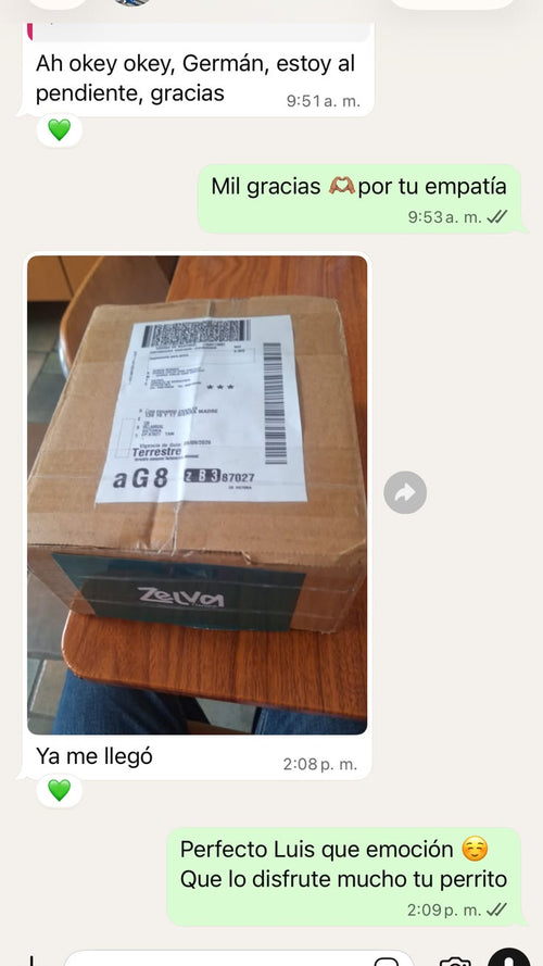 Mensaje de un cliente