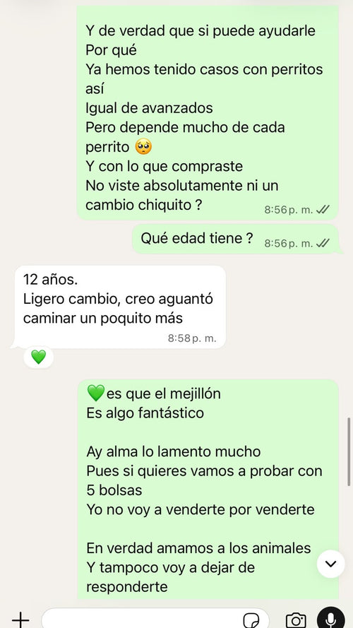 Mensaje de un cliente