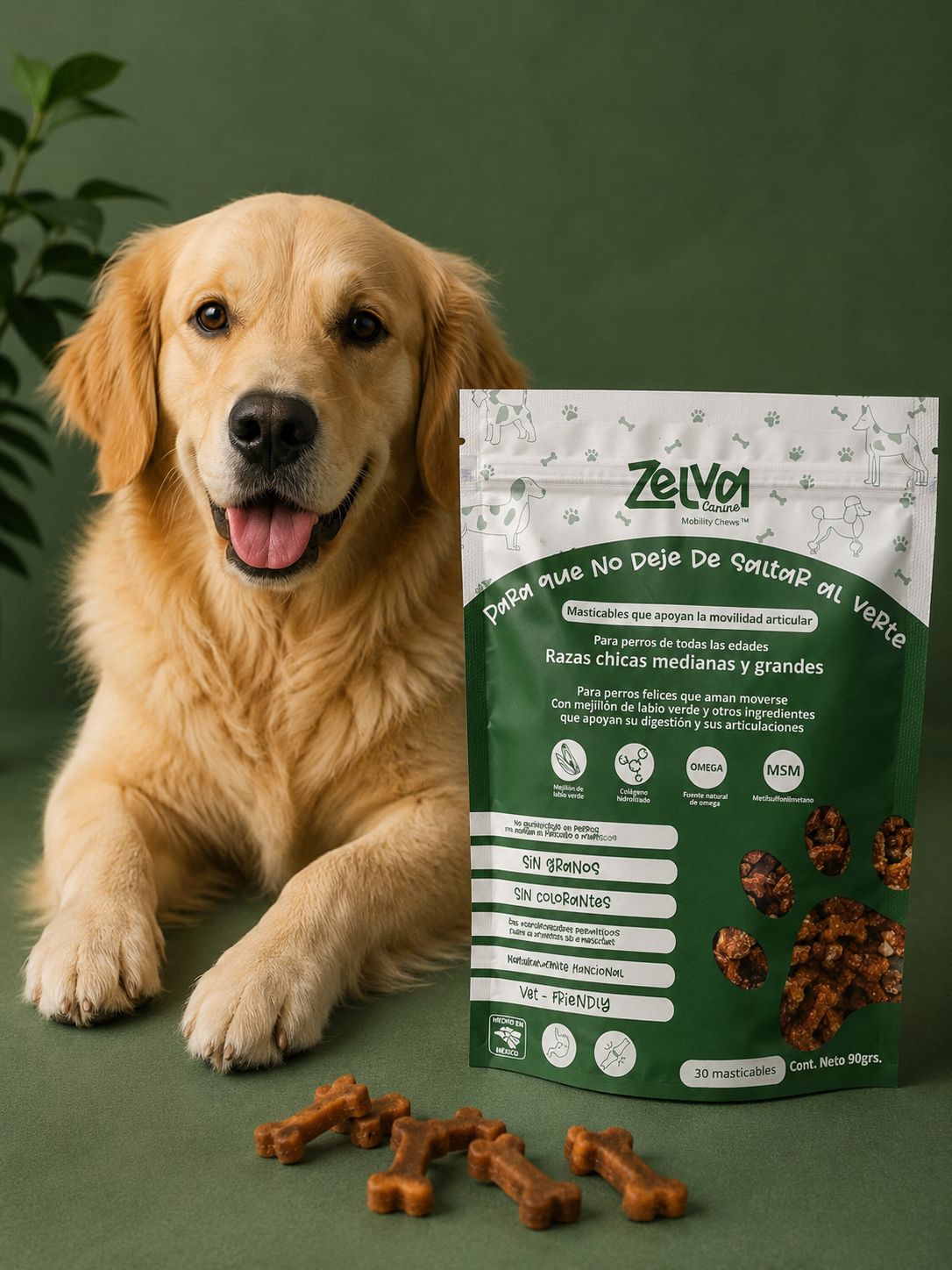 Perro feliz con Zelva Canine