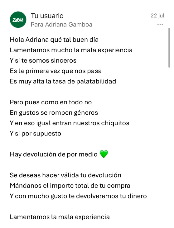 Conversación de devolución