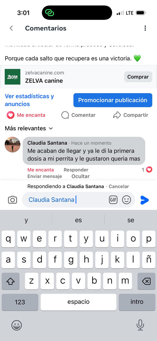 Mensaje de un cliente