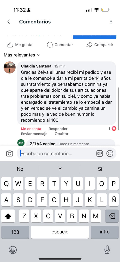 Mensaje de un cliente
