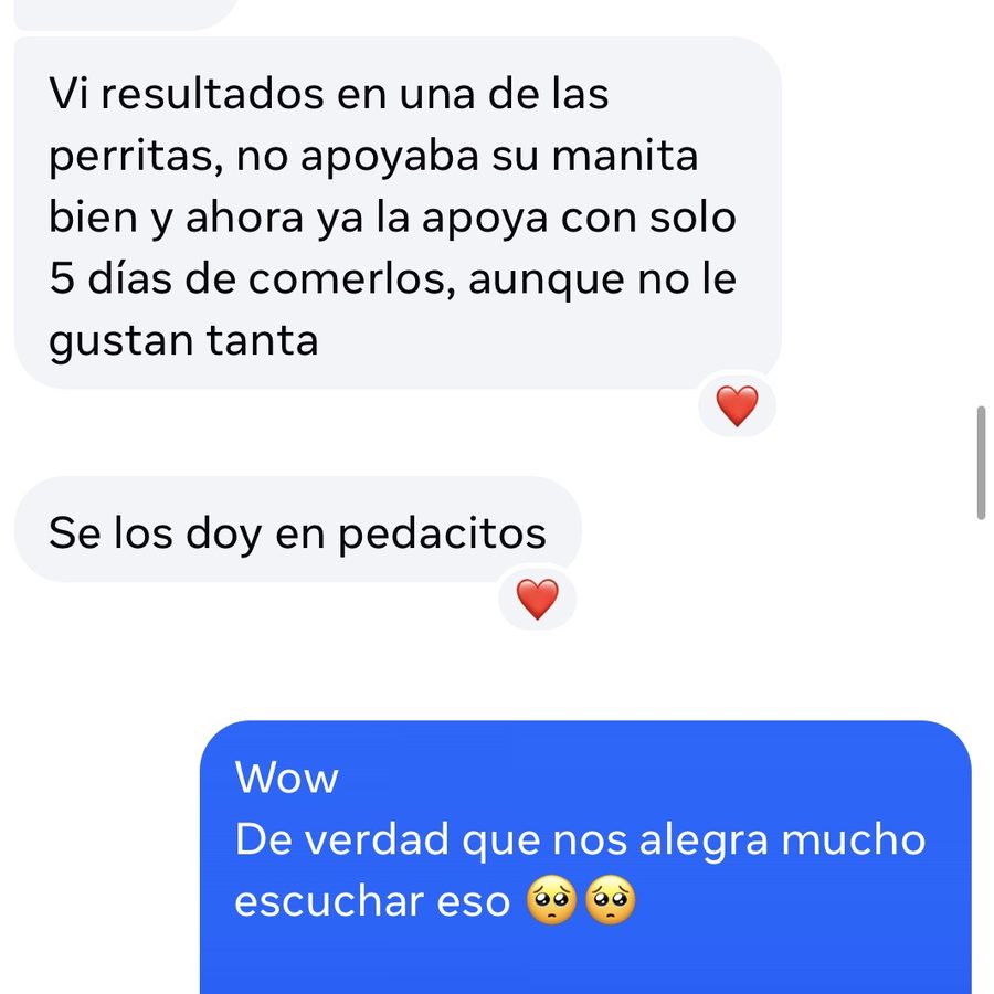Mensaje de un cliente: vio resultados en 5 días