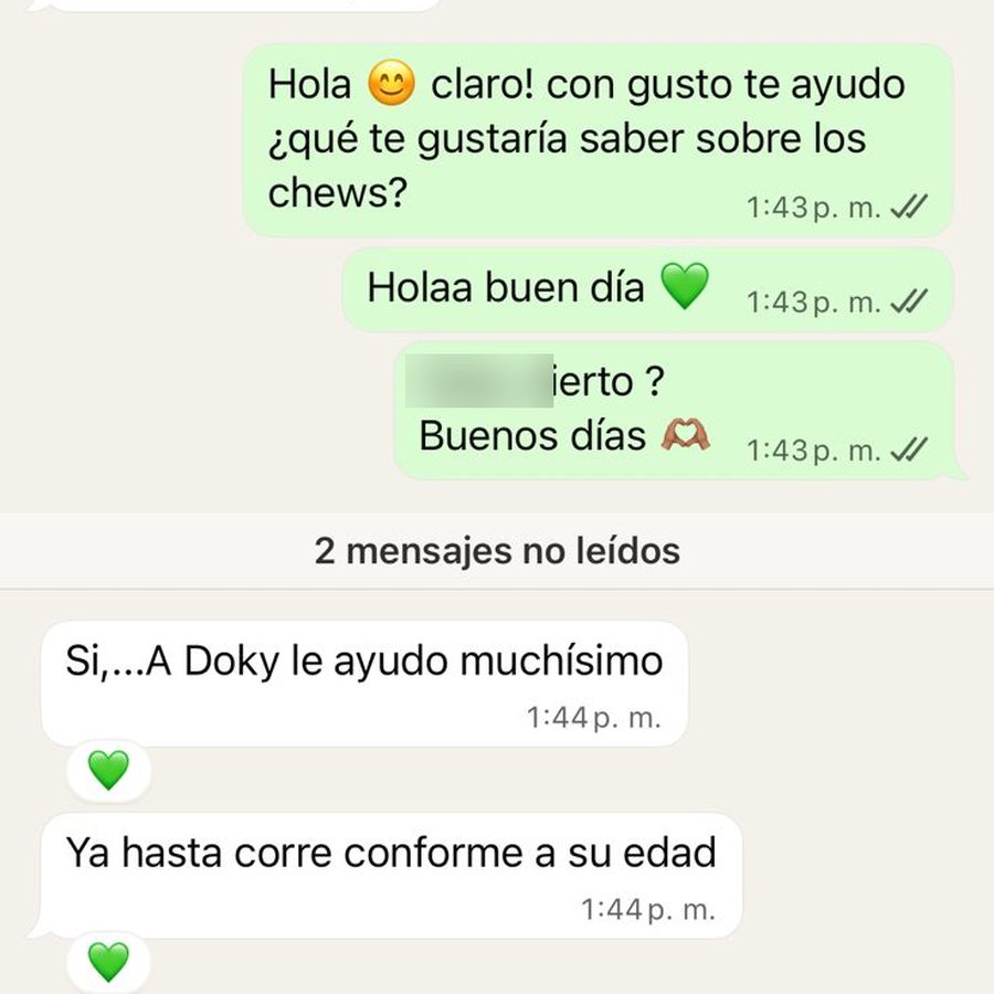 Mensaje de WhatsApp: le ayudó muchísimo y ya corre