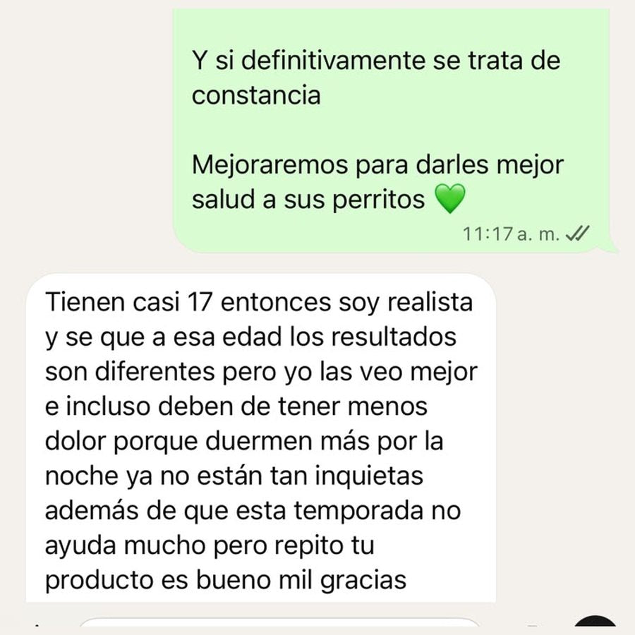Mensaje de WhatsApp: los veo mejor y duermen más tranquilas