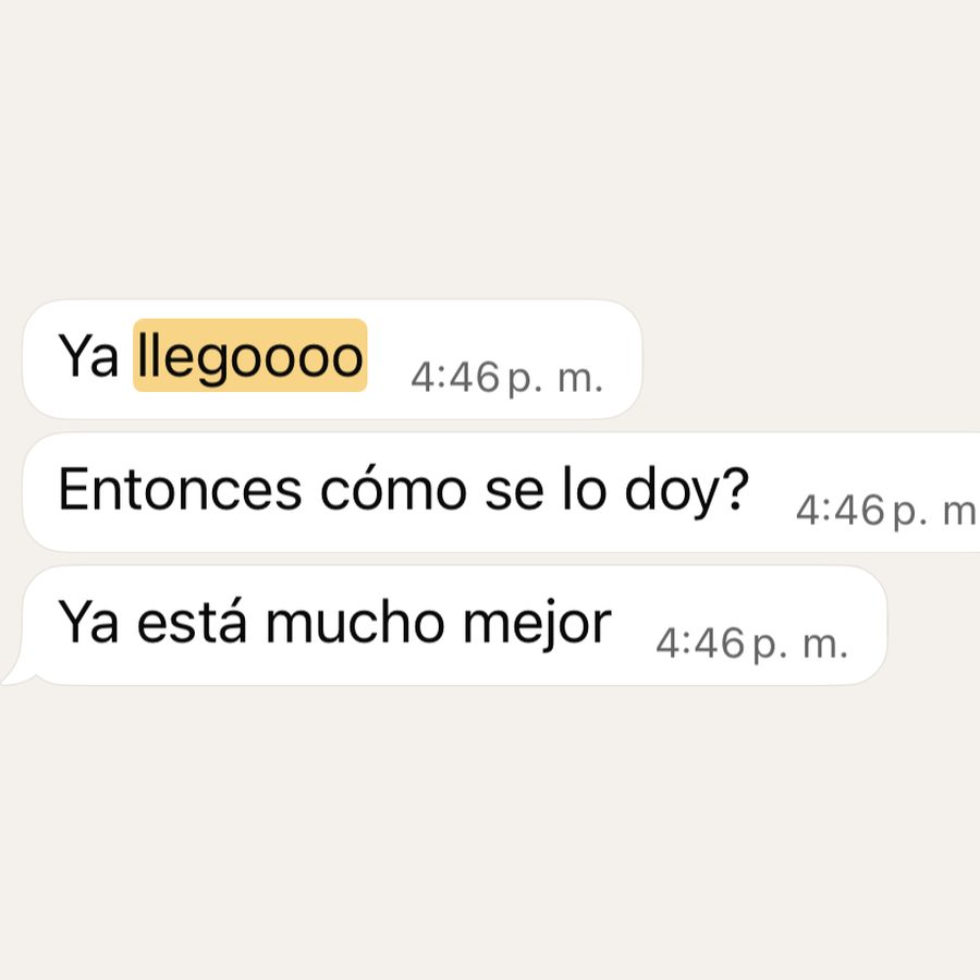 Mensaje de WhatsApp: ya está mucho mejor